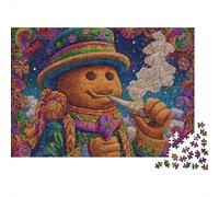 Psychedelic Pumpkin Art Print Jigsaw Puzzles Puzzle for Adults Kids. 1000 Piece Great Gifts Challenge Toy Educational Game Home Decoration for Adults& Kids Age 14 Years Up 52x38cm/1000pcs