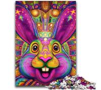 Psychedelic Rabbit 2000 Pieces Jigsaw Puzzle for Adults& Teens,Challenging Game And Family Play for Is Ideal As A Gift for The Whole Family (70X100cm)
