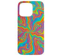 Psychedelic Rainbow Swirl Trippy Abstract Colorful Art Case for iPhone 15 Pro Max