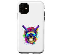 Psychedelic Rebel Skull Graphic T-Shirt: Dope Skull Design Case for iPhone 11