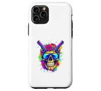 Psychedelic Rebel Skull Graphic T-Shirt: Dope Skull Design Case for iPhone 11 Pro