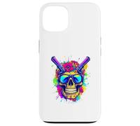 Psychedelic Rebel Skull Graphic T-Shirt: Dope Skull Design Case for iPhone 13