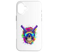 Psychedelic Rebel Skull Graphic T-Shirt: Dope Skull Design Case for iPhone 16 Plus