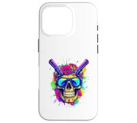 Psychedelic Rebel Skull Graphic T-Shirt: Dope Skull Design Case for iPhone 16 Pro