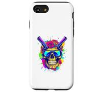 Psychedelic Rebel Skull Graphic T-Shirt: Dope Skull Design Case for iPhone SE (2020) / 7/8
