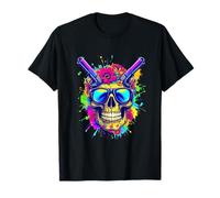 Psychedelic Rebel Skull Graphic T-Shirt: Dope Skull Design T-Shirt