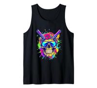 Psychedelic Rebel Skull Graphic T-Shirt: Dope Skull Design Tank Top