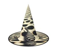 Psychedelic ripple1 Halloween Witches Hats Witch Headbands Wizard Hat Costume Accessories Cosplay for Party Masquerade Foldable 2 PCS