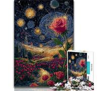 Psychedelic Rose 1000 Pieces Jigsaw Puzzle For Adults Teens,Decompressing Intellectual Educational Toy Birthday Present,Gifts,Wall Art 38x26cm