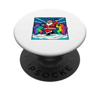 Psychedelic Santa Adult Christmas Dancing Tie-Die Bears PopSockets Adhesive PopGrip