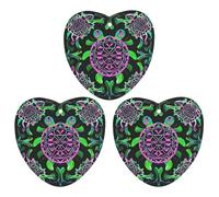 Psychedelic Sea Turtle Car Air Freshener, 3 Pcs Love form Hanging Air Freshener Cards, Long Lasting Fragrance Scented Cards for Car, Home, Office White-style