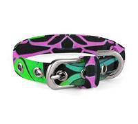 Psychedelic Sea Turtle Dog Collar Adjustable Soft and Comfortable Puppy Collars with Metal Buckle Pet Collar for Small Medium Pet