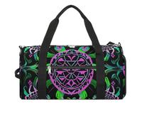 Psychedelic Sea Turtle Gym Bag for Men Women, Waterproof Gym Tote Bags, Large Duffel Bag for Travel Workout