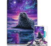 Psychedelic Seal Jigsaw Puzzles for Adults 1000 Pieces,Help The Brain Exercise Addictive Toys to Cultivate Patience Great Gift (38x26cm)