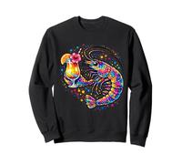 Psychedelic Shrimp Cocktail Tropical Beach Art Shrimp Sweatshirt