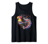 Psychedelic Shrimp Cocktail Tropical Beach Art Shrimp Tank Top