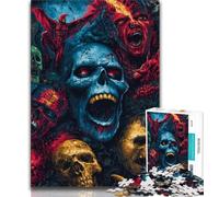 Psychedelic Skull Jigsaw Puzzles for Adults Teenagers Jigsaws Puzzle,for Educational Game Challenge Toy Unique Home Decor And Gifts (38x26cm)