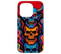 Psychedelic Skull Tower Case for iPhone 15 Pro