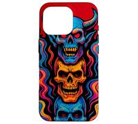 Psychedelic Skull Tower Case for iPhone 16 Pro