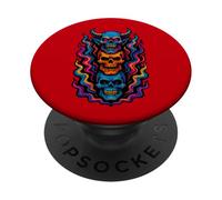 Psychedelic Skull Tower PopSockets Adhesive PopGrip