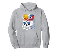 Psychedelic Skull with Mushrooms & Third Eye Art Pullover Hoodie