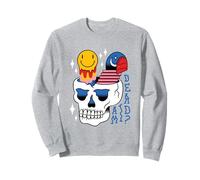 Psychedelic Skull with Mushrooms & Third Eye Art Sweatshirt
