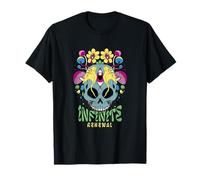 Psychedelic Skull with Mushrooms & Third Eye Art T-Shirt