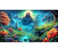 psychedelic-sky 1000 Pieces Jigsaw Puzzles for Adults Educational Games Jigsaw Puzzle Home Decoration for Adults and Kids Age 12 Years Up 38x26cm/1000pcs
