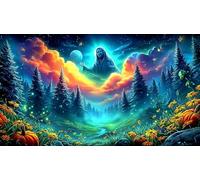 psychedelic-sky 1000 Pieces Jigsaw Puzzles for Adults Educational Games Jigsaw Puzzle Home Decoration for Adults Gifts 75x50cm/1000pcs