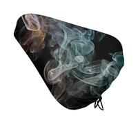 Psychedelic Smoke Bike Seat Cushion Waterproof Bicycle Seat Cover with Drawstring Comfort Dustproof Rain Proof Protection Bike Seat for Outdoor Most Bicycles Mountain Road Bikes