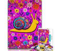 Psychedelic Snail 1000 Piece Jigsaw Puzzles for Teenagers Gifts,Decompressing Intellectual Educational Toy Secret Santa Gifts (50x75cm)