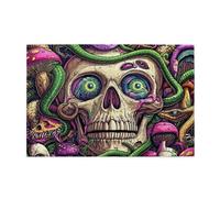 Psychedelic Snakes And Skeletons 1000 Piece Jigsaw Puzzles For Adults Wooden Puzzles For Adults Gifts Home Decor