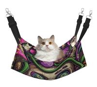 Psychedelic Snakes And Skeletons Printed Pet Hammock - Sleeping Hammock For Cats, Rabbits, Ferrets, Puppies, Small Animals