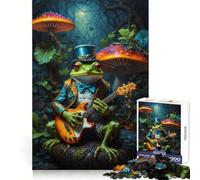 Psychedelic Steampunk Frog Hard Jigsaw Puzzle for Adults 1000 Pieces Memory Lift Easy Leisure Image Assembly Artistic Gift (50x75cm)