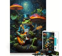 Psychedelic Steampunk Frog Hard Jigsaw Puzzle for Adults 1000 Pieces Memory Lift Easy Leisure Image Assembly Artistic Gift (50x75cm)