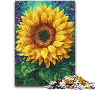 Psychedelic Sunflower Jigsaw Puzzles for Adults 2000 Piece,Help The Brain Exercise Addictive Toys to Cultivate Patience Parent-child Interaction (70X100cm)