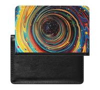 Psychedelic Swirl Passport Holder Travel Wallet Cover Case with Card Slot Organiser for Men Women