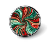 Psychedelic Swirl Pattern Round Badge Personalized Metal Lapel Pin Badges Fit Clothing Bags Hat Humorous Printed Brooch Badge Party Decorations Accessories for Men Women