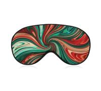 Psychedelic Swirl Pattern Travel Eye Mask Blackout Eye Mask for Sleeping Airplane Eyemask with Adjustable Strap Sleep Masks for Women Men Soft Night Blindfold Eyemask