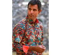 Psychedelic Symphony Print Shirt CLAUDIO LUGLI Teal XL