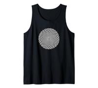 Psychedelic T Shirt with Black and White Optical Art Swirl Tank Top