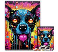 Psychedelic The Hyena Jigsaw Puzzles for Adults 1000 Challenging Puzzles Birthday Gift Idea, Challenging Brain Teaser Game 26X38CM/10.23x14.96inch
