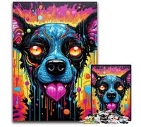 Psychedelic The Hyena Jigsaws 1000 Pieces for Adults Puzzles for Adults Family Fun Activity, Brain Challenge, for Teenager 50x75CM/19.68x29.52inch