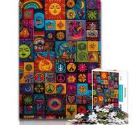 Psychedelic Things Jigsaw Puzzles for Teenagers 1000 Piece,for Educational Game Challenge Toy for Is Ideal As A Gift for The Whole Family (75x50cm)