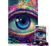 Psychedelic Third Eye 1000 Piece Jigsaw Puzzles for Teenagers Jigsaw Smart Game Warm Time Image Assembly Lovely Gift (38x26cm)