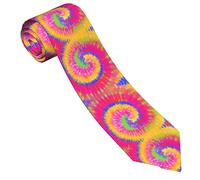 Psychedelic Tie Dye Men'S Necktie Fashion Neck Tie Skinny Ties Gifts For Weddings, Groom, Business Party