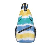 Psychedelic Tie Dye Sling Bag Hiking Daypack Crossbody Shoulder Backpack Travel Chest Pack for Men Women