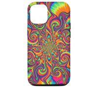 Psychedelic Tie Dye Swirl Rainbow Trippy Hippie Boho Art Case for iPhone 12/12 Pro