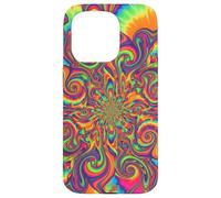 Psychedelic Tie Dye Swirl Rainbow Trippy Hippie Boho Art Case for iPhone 15 Pro