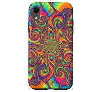 Psychedelic Tie Dye Swirl Rainbow Trippy Hippie Boho Art Case for iPhone XR